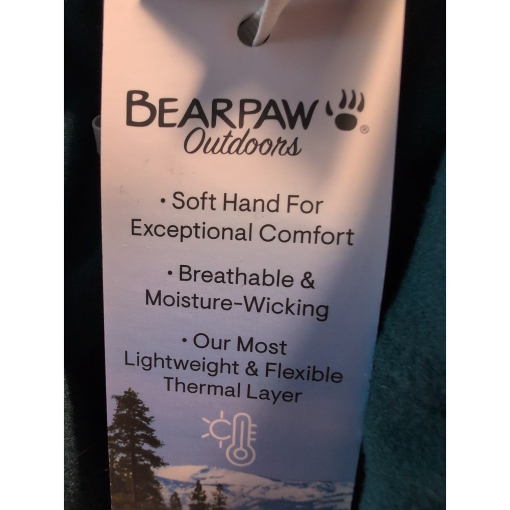 NWT Bearpaw Outdoor Womens SMALL Performance‎ Wick Thermal Cardigan Micro Fleece - Picture 2 of 10